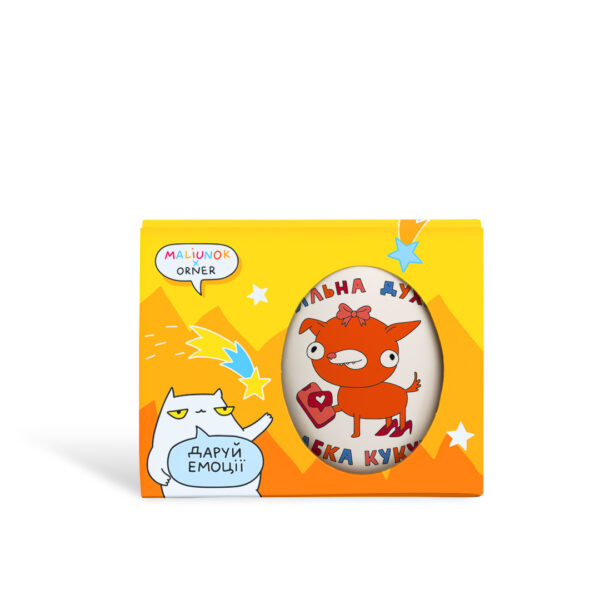 Чашка з принтом "Сильна духом, слабка кукухой" Orner 400 мл