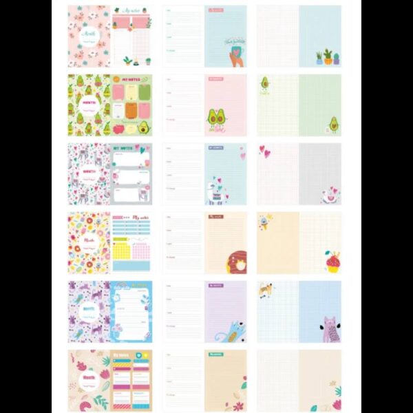 Блокнот-секретник А5 "Лама" з глітером 48 арк