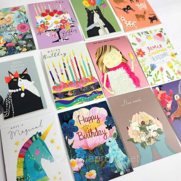 Листівка-міні "Вітаю" 9*6