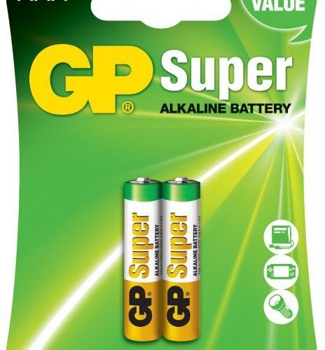 Батарейки AAA LR03 GP Alkaline SUPER GP 24A-U2 блістер 2 шт