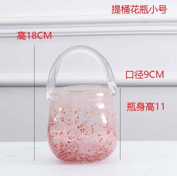 Ваза креативна "Сумка" 18 см скандинавський стиль рожева