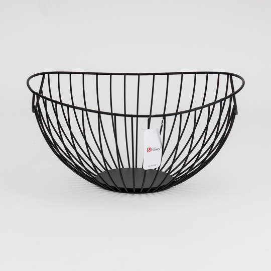 Фруктівниця металева "Елеганс" 26*13 см чорна