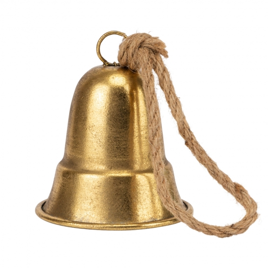 Дзвіночок металевий золотий 11 см