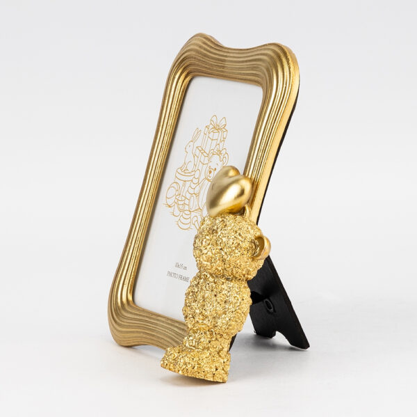 Фоторамка "Ведмежатко з серцем" 15,5*19,5 см золота