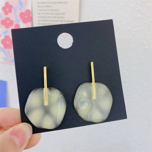 Сережки акрилові "Льодяники" білі (8076)