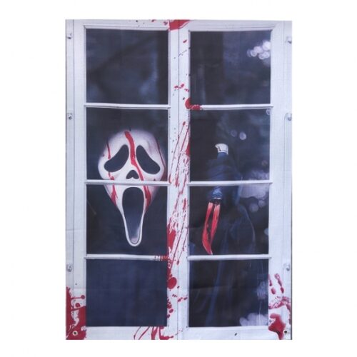 Декор на Хелловін плакат "Крик у вікні" 80*120 см