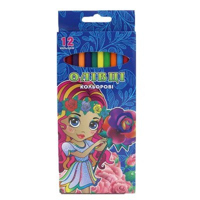 Олівці кольорові JO "Супергерої" 12 шт