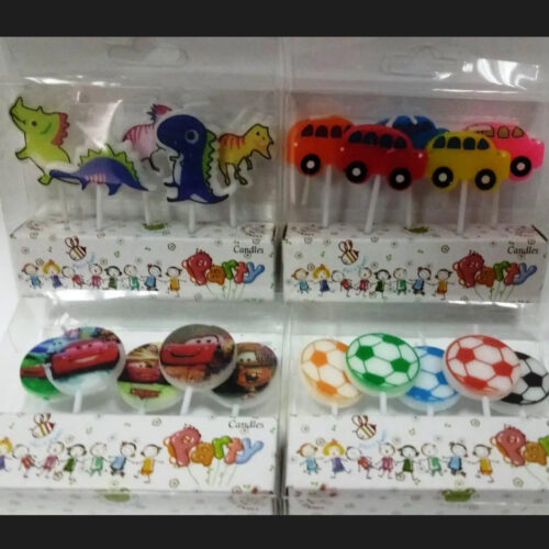 Набір свічок для торта мікс для хлопчика 5 шт