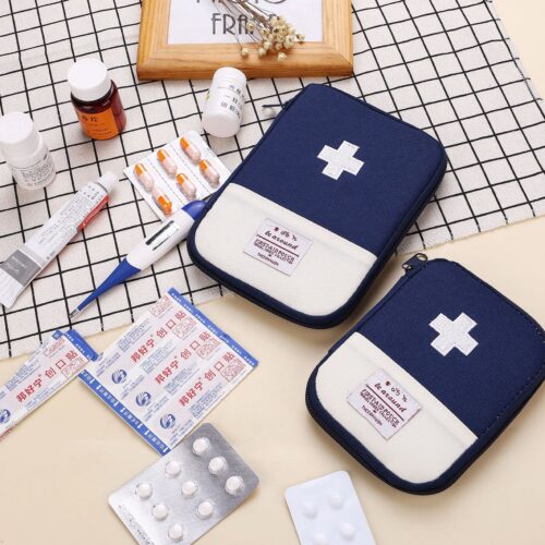 Аптечка портативна, сумочка для медикаментів, синя