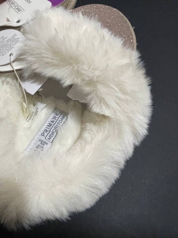 Тапочки-сабо жіночі "Блискучі" Primark еко-хутро всередині (устілка меморі) золоті