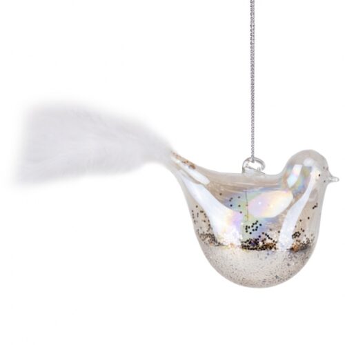 Ялинкова прикраса "Пташка" 7 см (скло)