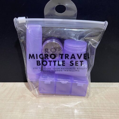 Набір дорожніх баночок 5 в 1 в косметичці фіолетовий Primark