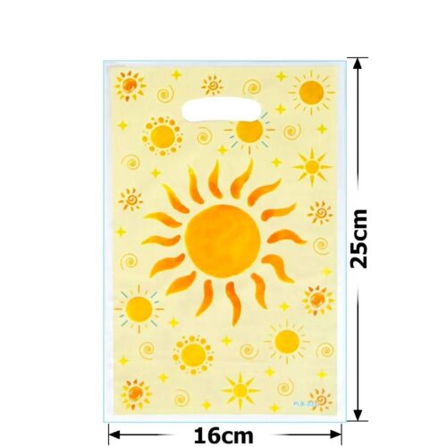 Пакет подарунковий ПВХ (16*25) 10 шт "Сонце"