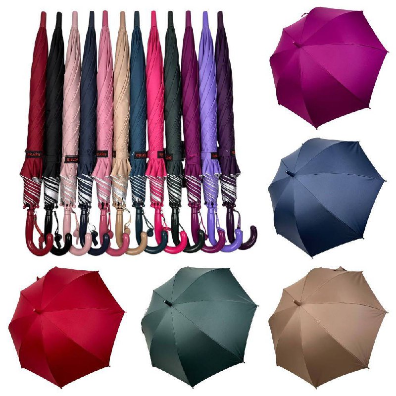 Парасоля-трость дитяча півавтомат Toprain 8 спиць/ 84 см однотонна