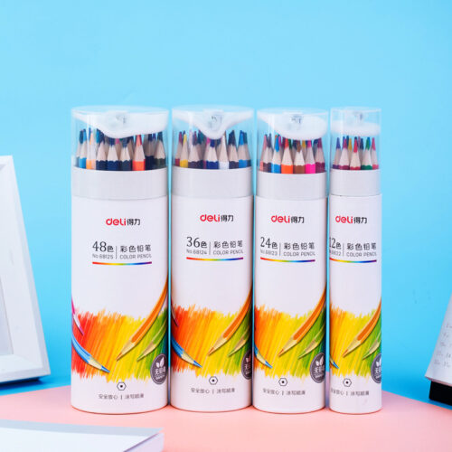 Олівці кольорові Deli з точилкою, 12 шт