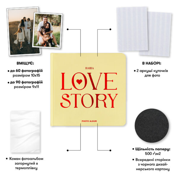 Фотоальбом квадратний "Love story" Orner