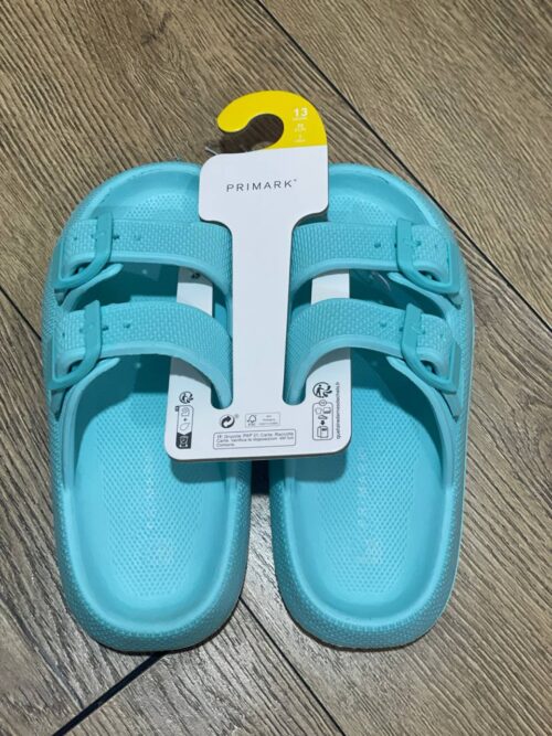 Шльопанці дитячі резинові Primark з ремінцями блакитні