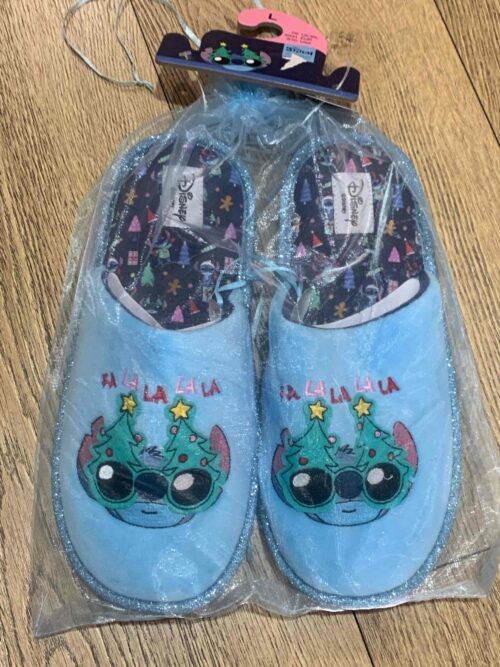 d3c8c394-6d5e-4e61-a2fa-f22948e9dc17.jpg Тапочки-сабо жіночі "Stitch/ Стітч Disney" Primark у мішечку блакитні