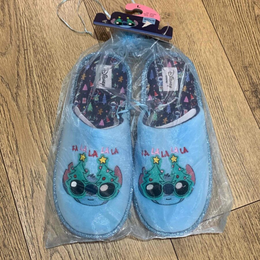 Тапочки-сабо жіночі "Stitch/ Стітч Disney" Primark у мішечку блакитні