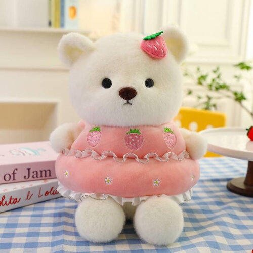 М'яка іграшка "Ведмедик у платті" плюшева 35 см