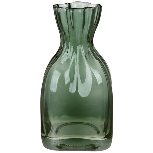 d434be8e-198b-40e5-a971-146317053f8c.jpg Ваза скляна "Grace/ Мішечок" 24 см зелена