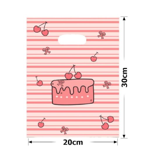 Пакет подарунковий ПВХ (20*30) вишенька на торті