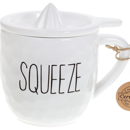 Соковіджималка керамічна для лимона/ цитрусових "SQUEEZE" білий 500 мл