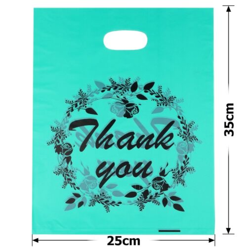 Пакет подарунковий ПВХ (25*35) "Thank you" зелений