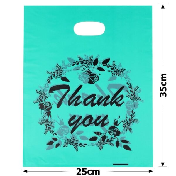 Пакет подарунковий ПВХ (25*35) "Thank you" зелений