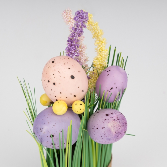 Декор Великодній «Весняна мелодія» 20 см фіолетовий