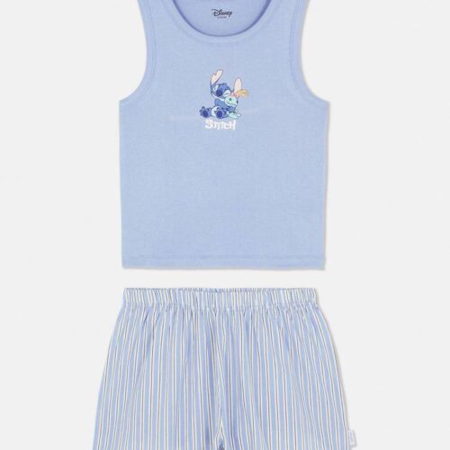 d704cc13-1069-45ae-a622-807ed548cd33.jpg Піжама жіноча Primark "Stitch/Стітч" (шорти/майка) котон блакитна