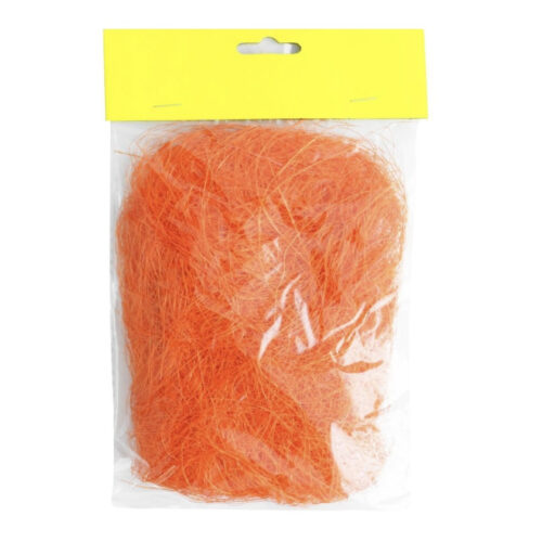 Наповнювач для подарунків стружка сизаль 20 г помаранчевий