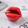 Попільничка "Губи" пластикова 13*8 см червона