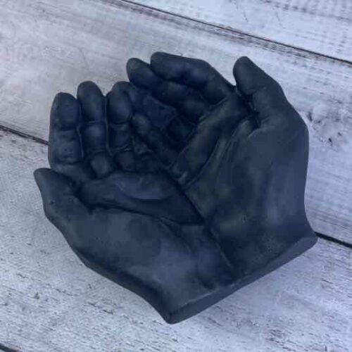 d79117bc-bf37-42f5-b4ba-cc8167f0fa10.jpg Підставка для свічок/ Органайзер бетонний 5C "Руки/Долоні" чорний