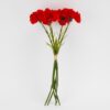 Штучний букет гвоздик 5 бутонів 55 см червоний