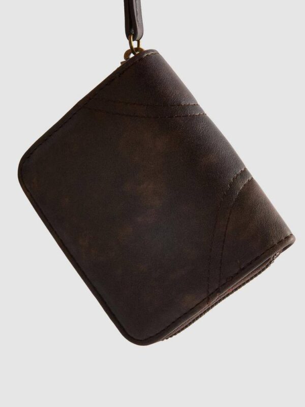 Гаманець компактний з еко-шкіри Primark коричневий