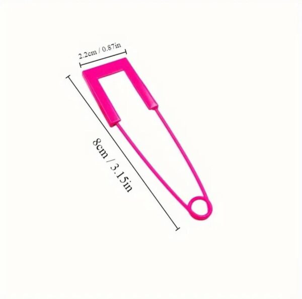 Брошка "Булавка" рожева/салатова 1 шт