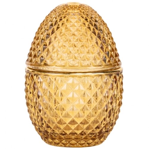 Шкатулка скляна "Фаберже" золота 12 см