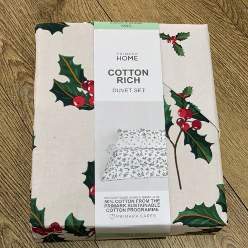 Постіль "Зимова гілка" Primark King 230*220 підковдра двостороння/ 2 наволочки (74*48) котон
