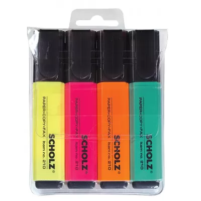 Набір маркерів для виділення тексту " SCHOLZ" 5,5 см, 4 кольори