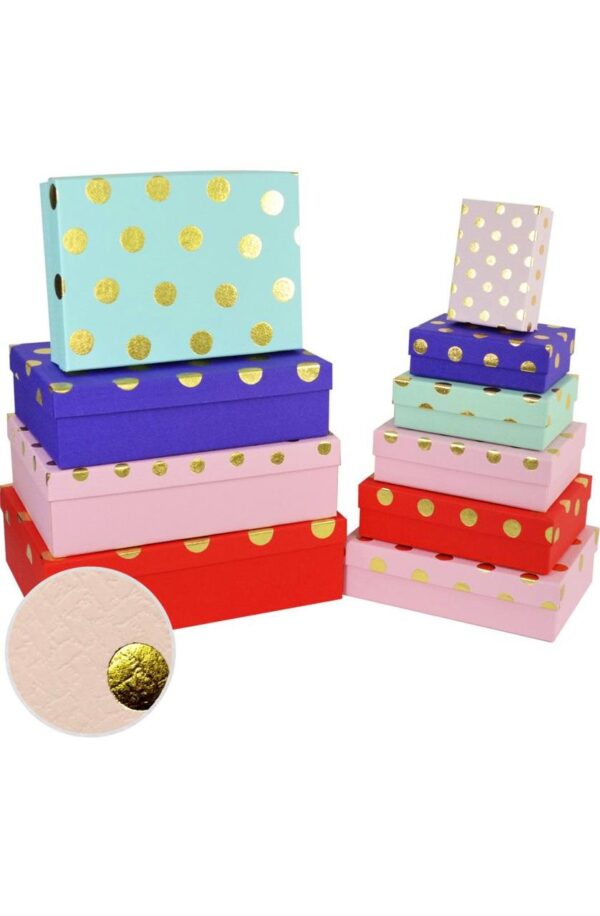 Коробка подарункова "Горох" №6 (27,5*19,5*7,5 cм)