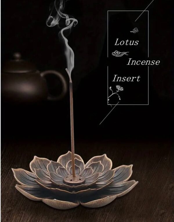 Підставка для аромапаличок "Лотос" металева 6 см бронзовий