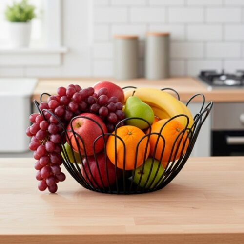 Фруктівниця металева "Дольче" 23*10 см чорна