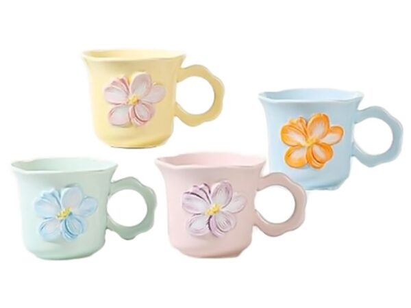 Чашка порцелянова "Квіточка" мікс кольорів 380 мл