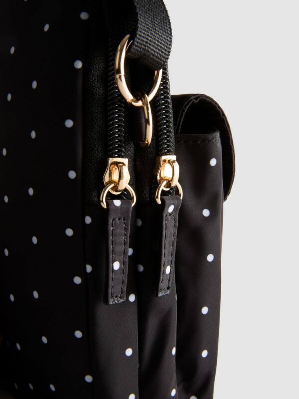 Сумочка-міні для телефону Primark нейлонова чорна в горошок