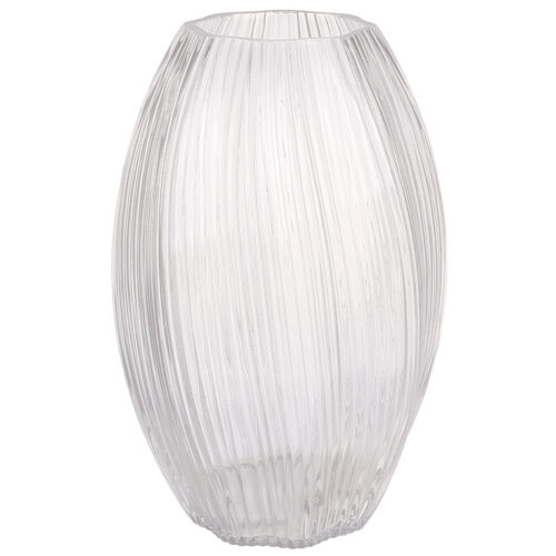 Ваза скляна кручена прозора 27 см D 16 см