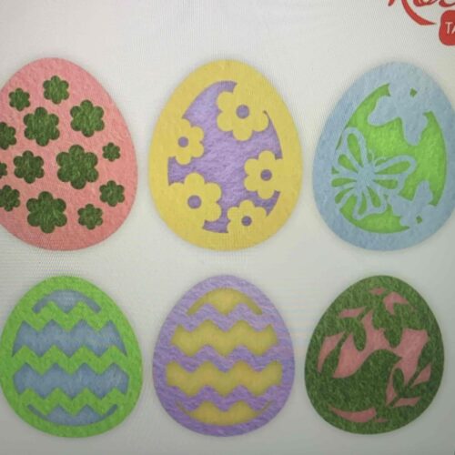 Набір фетрових заготовок "Пасхальні яйця 1" 12 шт 6,5*8 см Rosa Talent