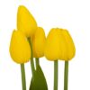 Штучний букет тюльпанів 5 бутонів/ 25,5 см "Рапсодія" (латекс) жовтий