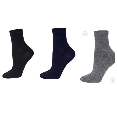 Шкарпетки жіночі Брестские ARCTIC (1494) напіввовна, сірий/чорний/синій