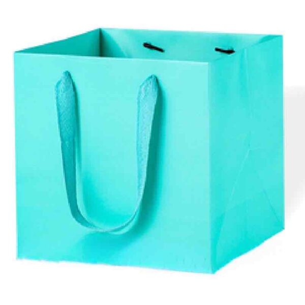 Пакет подарунковий з широким дном  (25*25*25) бірюзовий